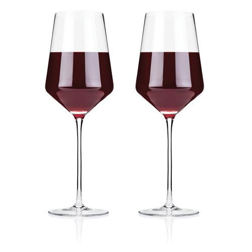 Angled Crystal Bordeaux Glasses by Viski® image 1