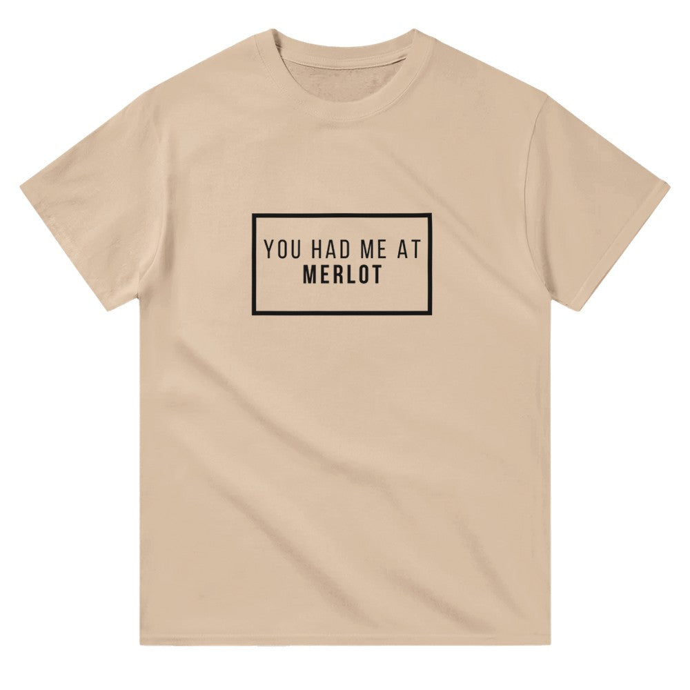 You Had Me at Merlot Unisex Crewneck T-shirt | White image 2
