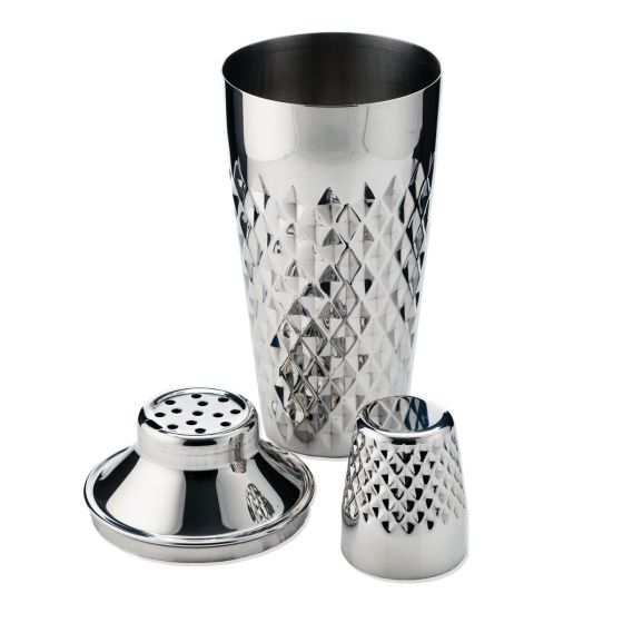 Stainless Steel Faceted Cocktail Shaker image 2