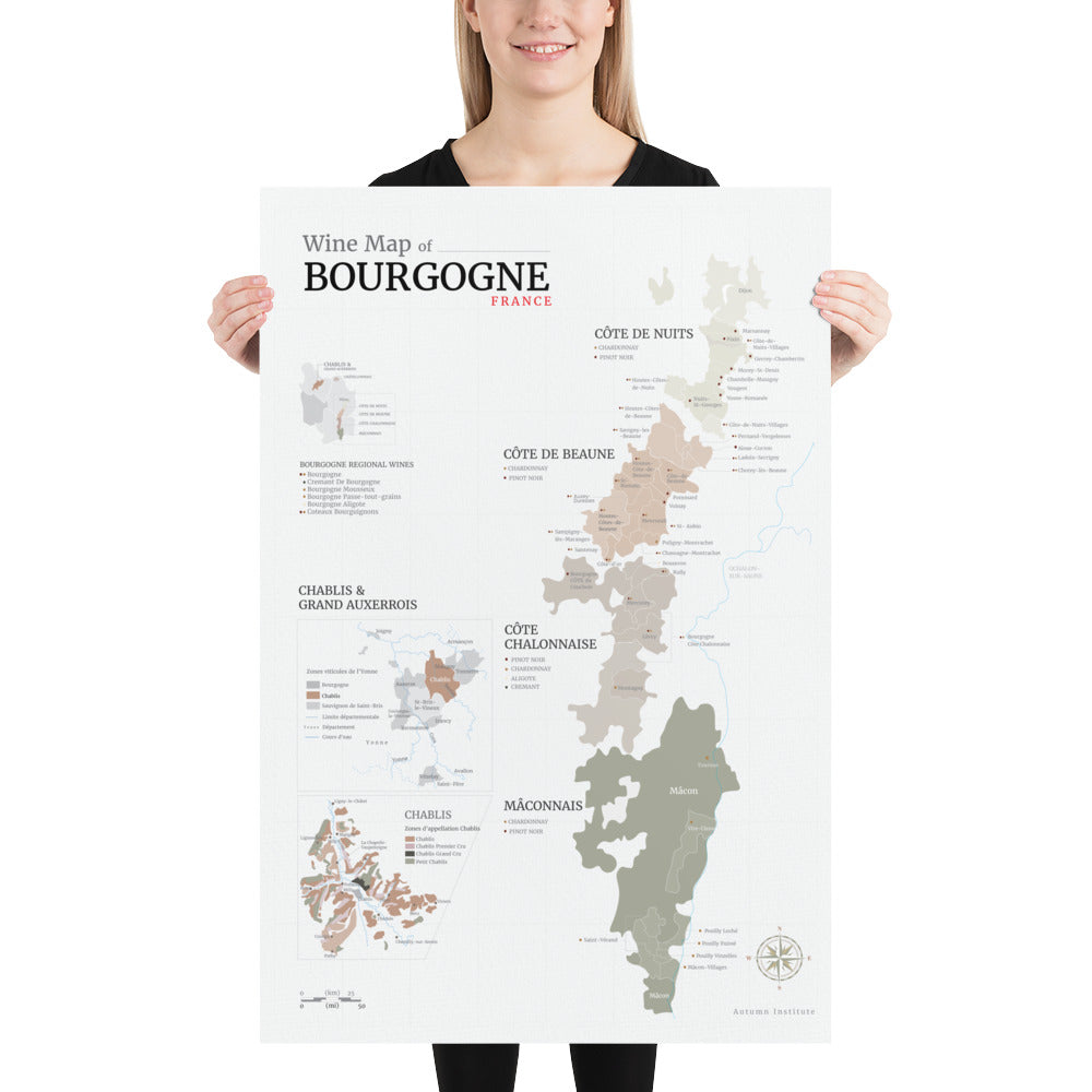 Wine Map of Burgundy Poster image 3