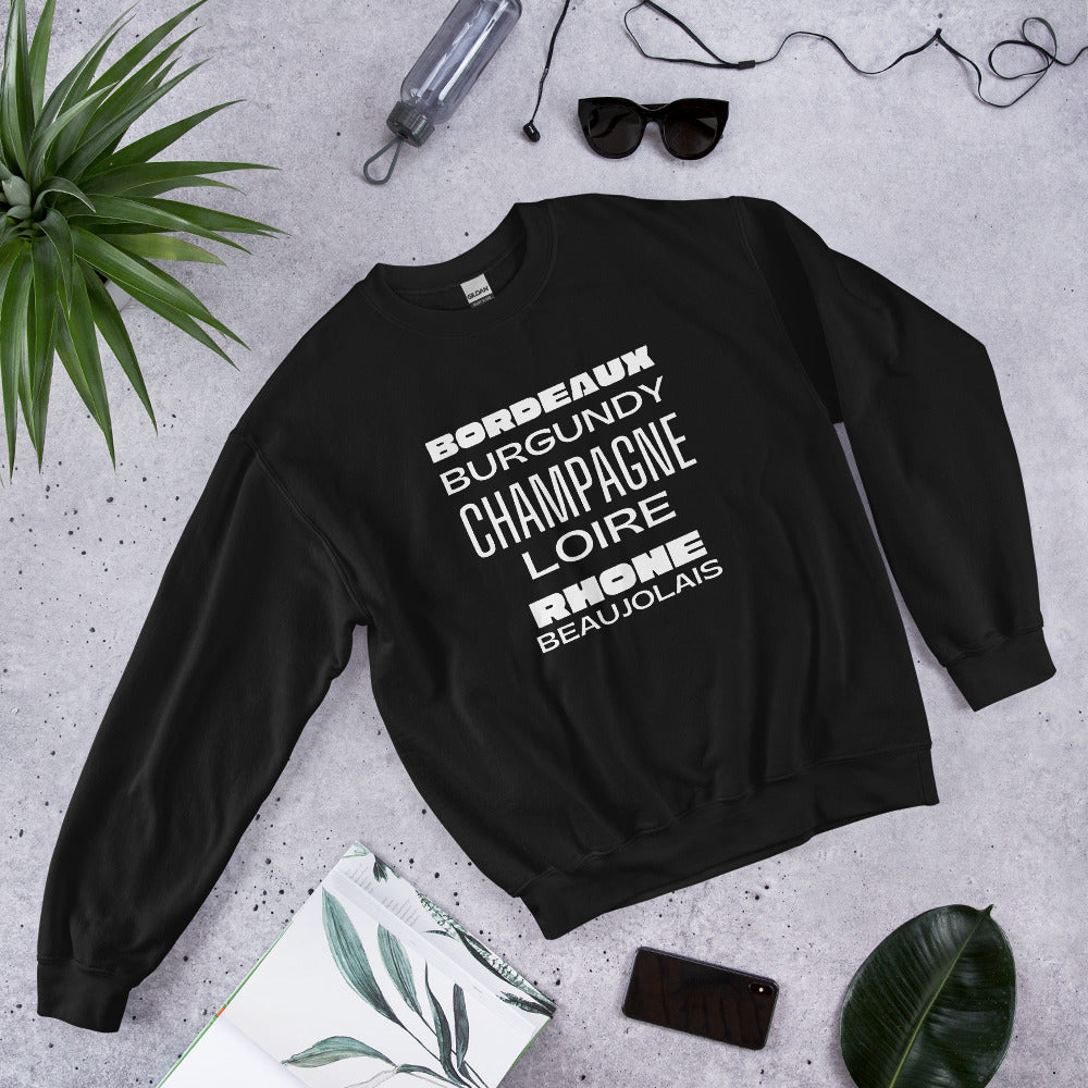 French Wine Regions Unisex Sweatshirt image 1