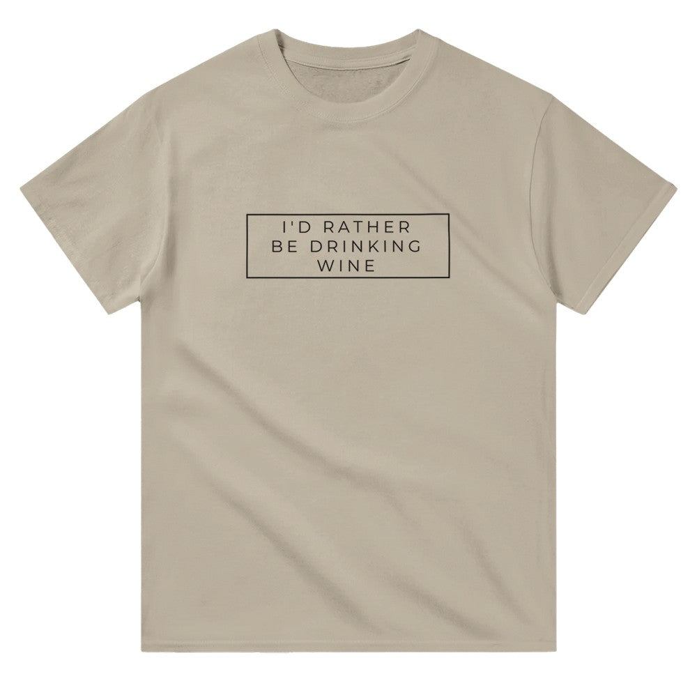 I'd Rather Be Drinking Wine Unisex Crewneck T-shirt image 4