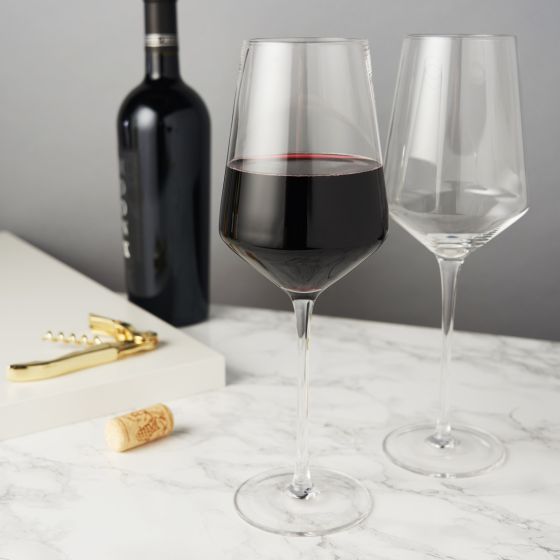 Angled Crystal Bordeaux Glasses by Viski® image 0