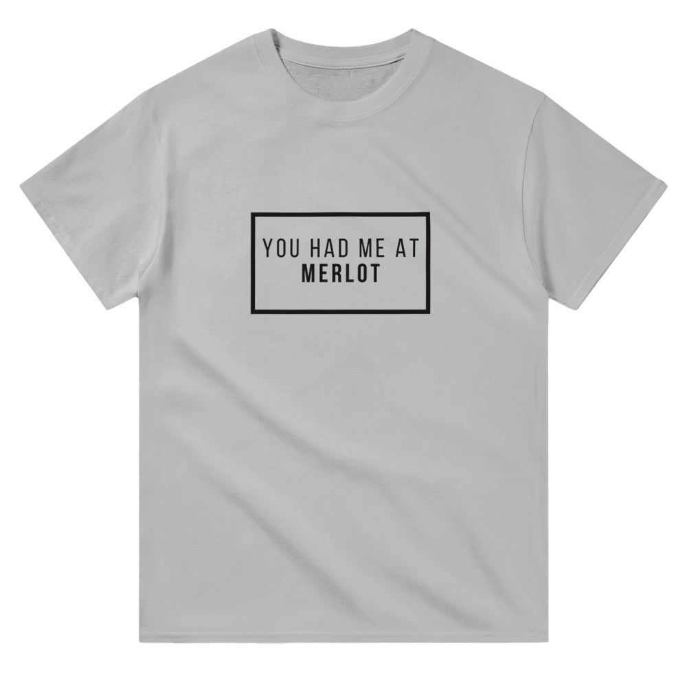 You Had Me at Merlot Unisex Crewneck T-shirt | White image 3