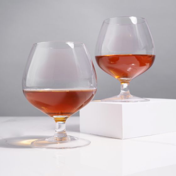 Crystal Wingback Brandy Glasses image 0