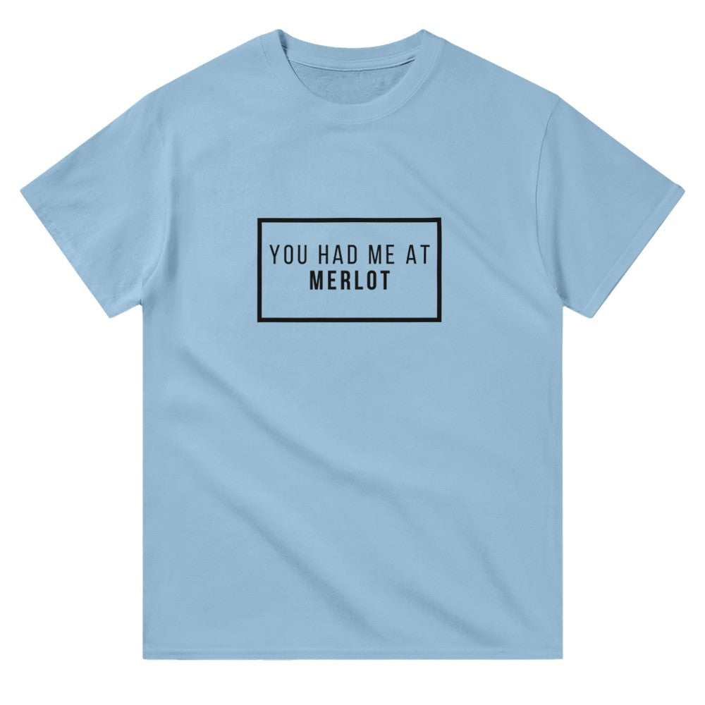 You Had Me at Merlot Unisex Crewneck T-shirt | White image 4
