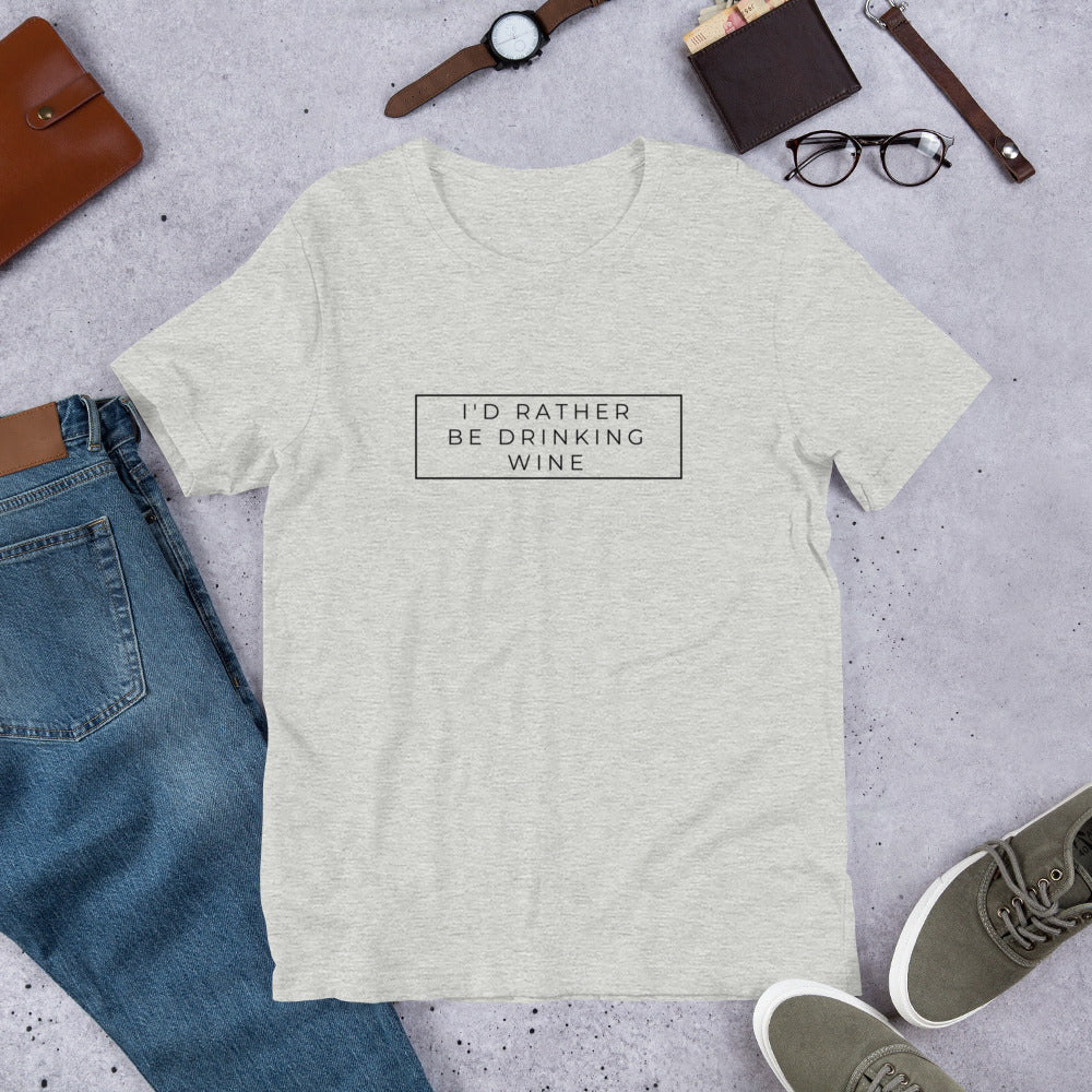 I'd Rather Be Wine Tasting Unisex t-shirt image 1