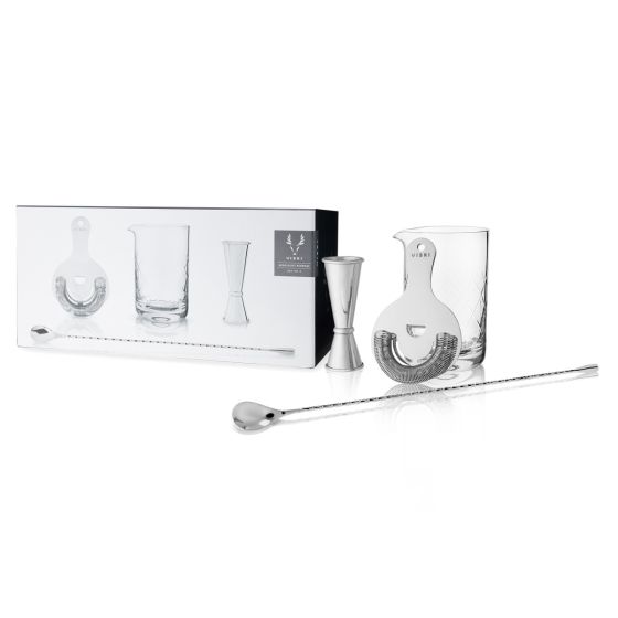 4-Piece Stainless Steel Mixologist Barware Set image 0