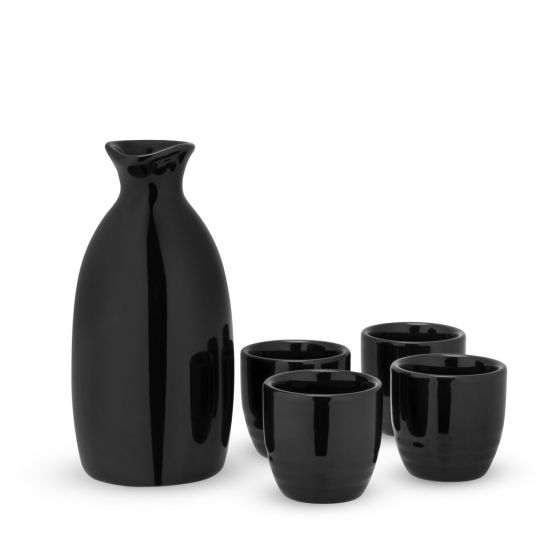 Moga™: 5-Piece Sake Set in Black by True image 0