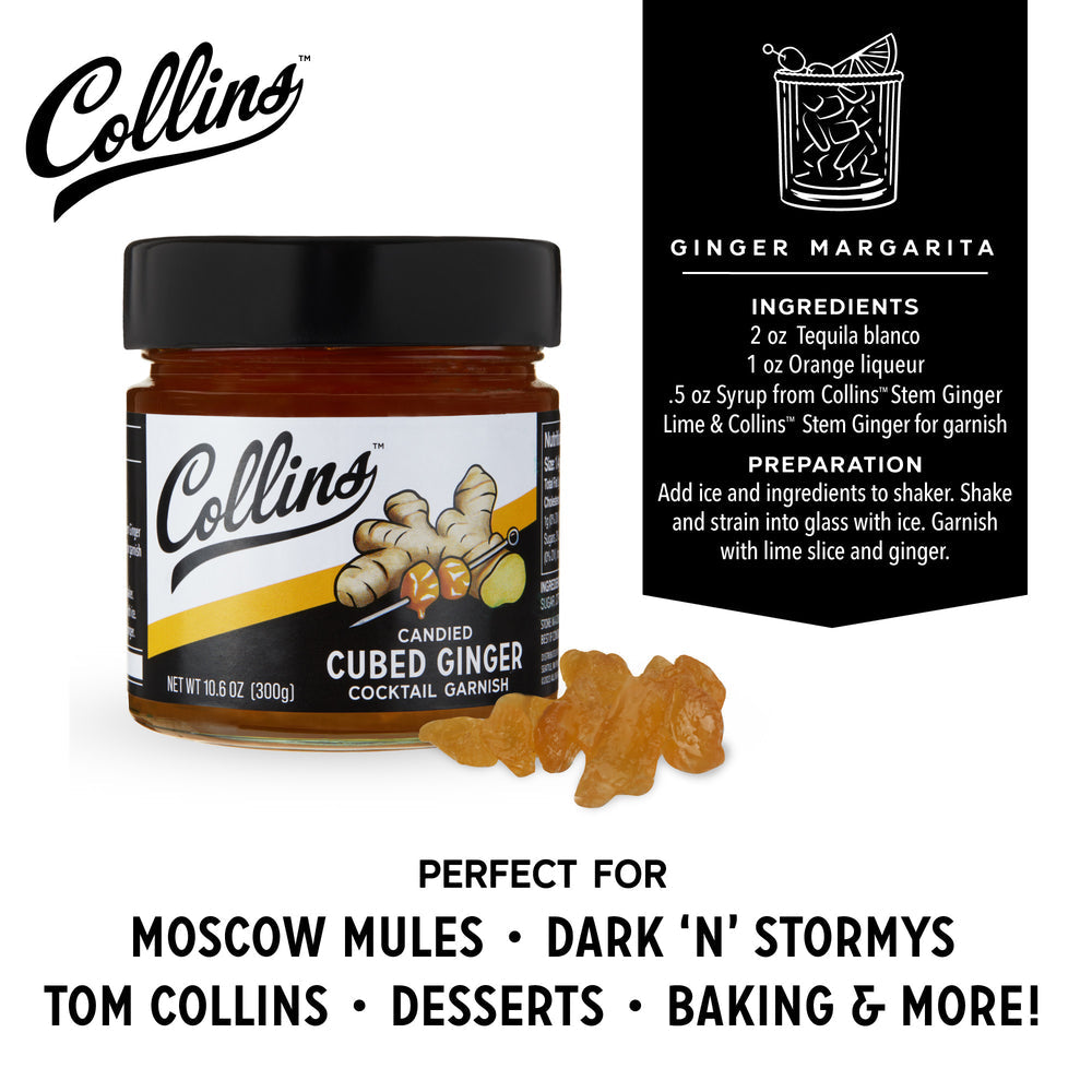 Collins Candied Stem Ginger in Syrup, 10.6 oz