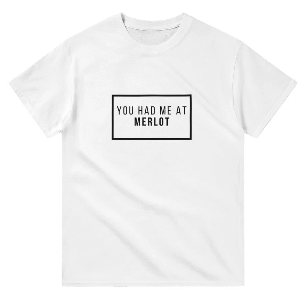 You Had Me at Merlot Unisex Crewneck T-shirt | White image 1
