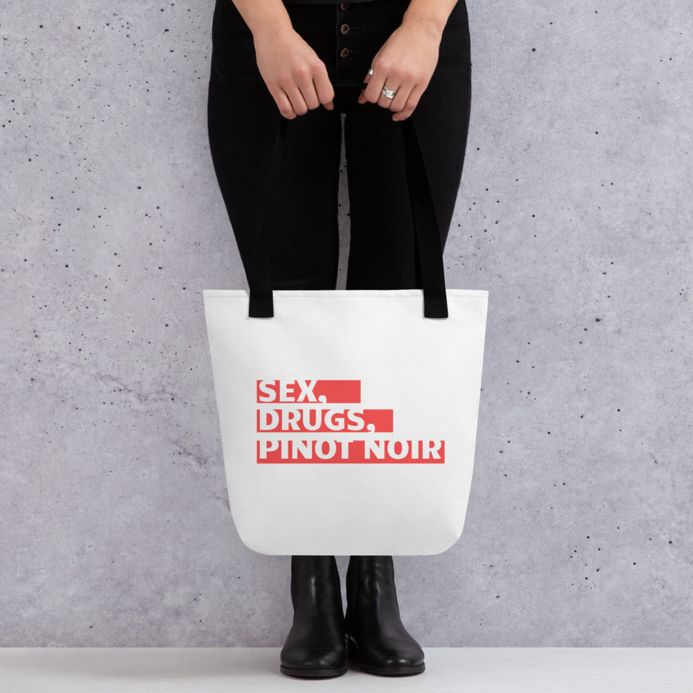 Sex, Drugs, and Pinot Noir Tote bag image 0