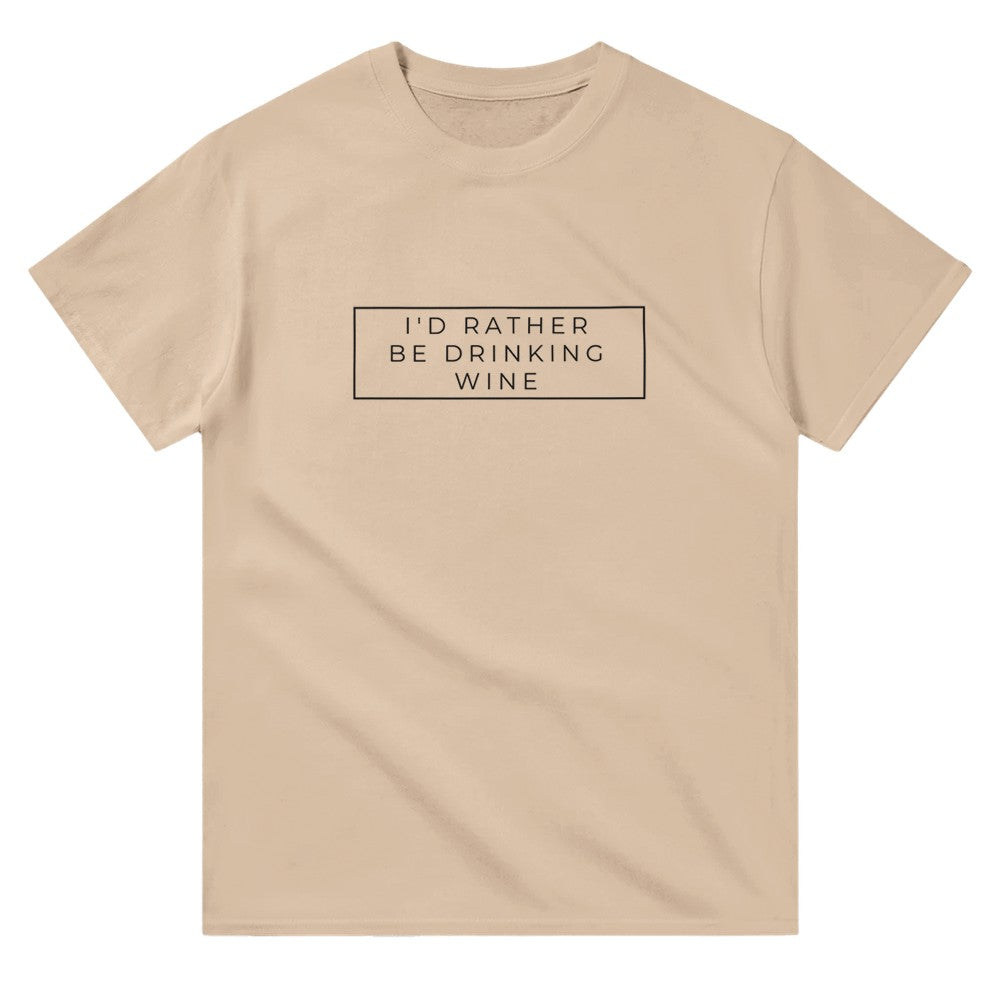I'd Rather Be Drinking Wine Unisex Crewneck T-shirt image 2