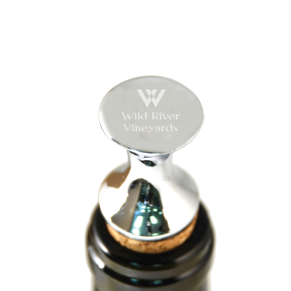 True Monarch Chrome & Cork Bottle Stopper