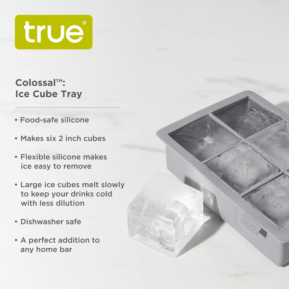 True Colossal 2" Silicone Ice Cube Tray in Gray