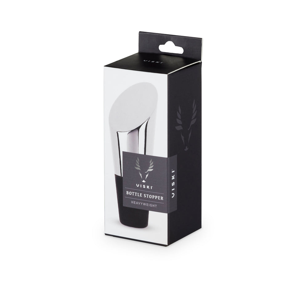 Viski Harrison Heavyweight Bottle Stopper in Stainless Steel