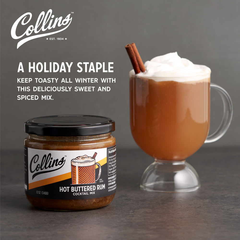 Collins Hot Buttered Rum Mix, 12 oz