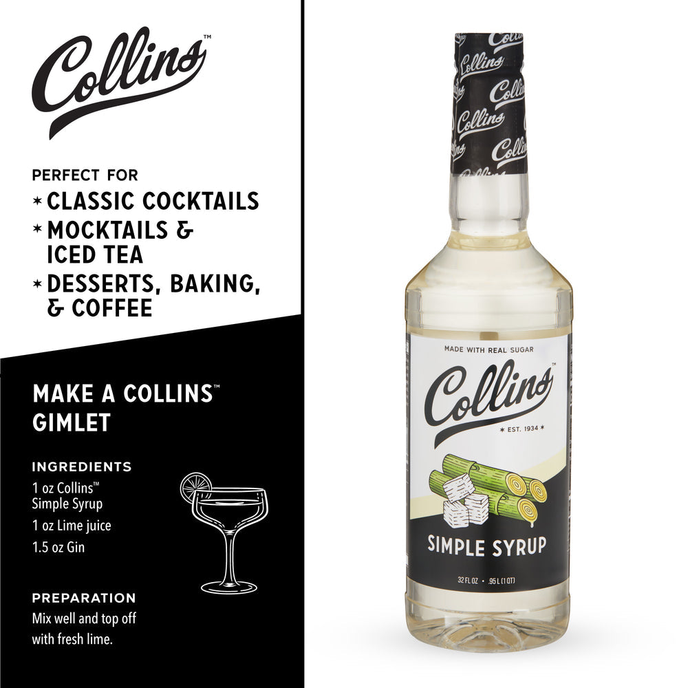 Collins Simple Syrup, 32 oz