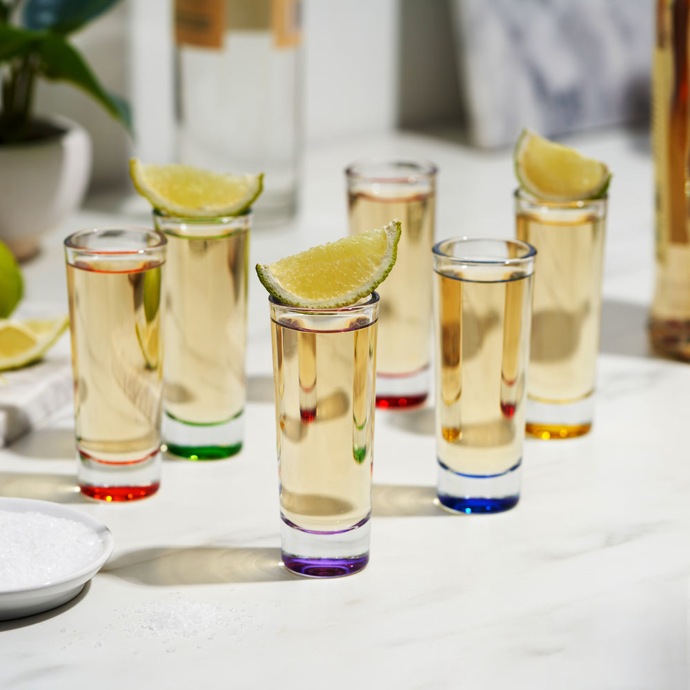 True Shooter 2 oz Shot Glasses in Assorted Colors, Set of 6