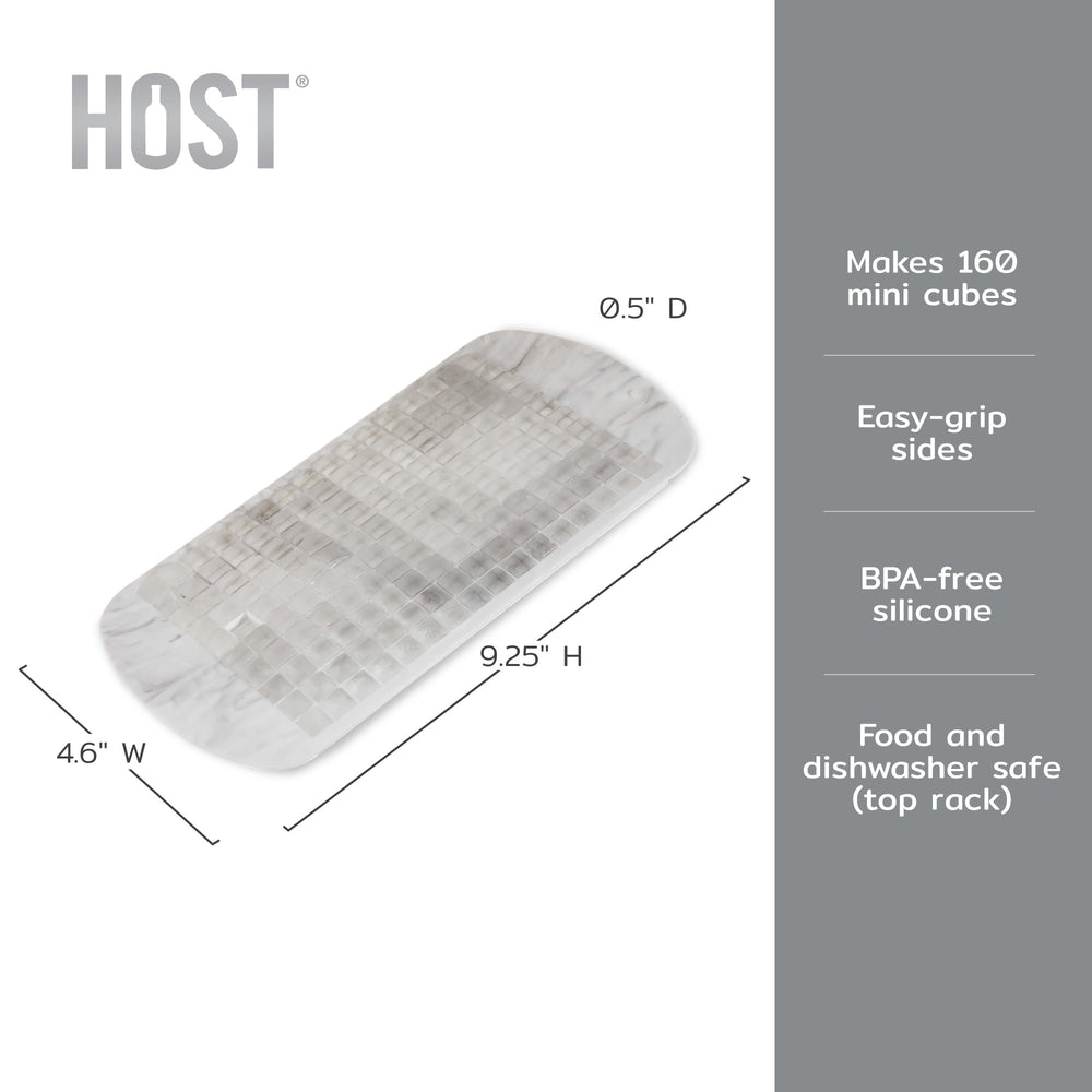 Host Mini Ice Cube Tray in Gray Marble