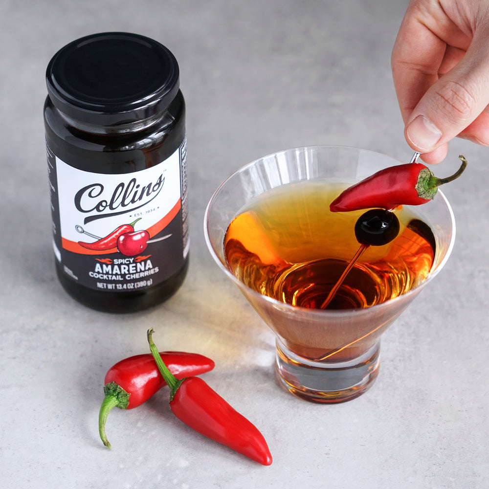 Collins Spicy Amarena Cherries, 13.4 oz