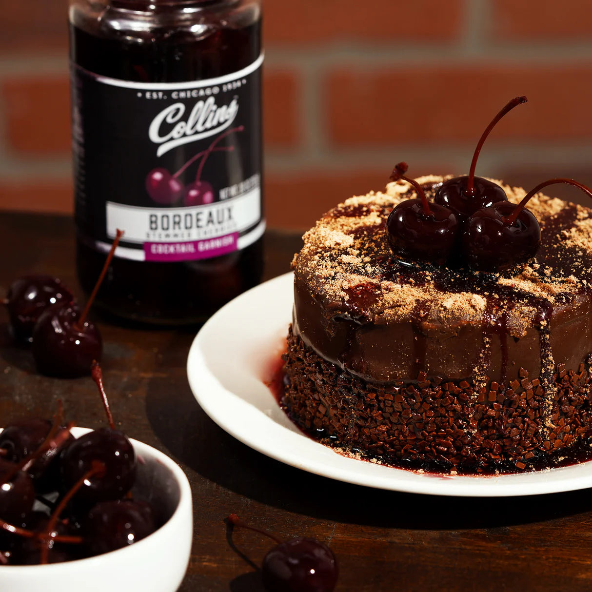 Collins Bordeaux Cherries, 10 oz