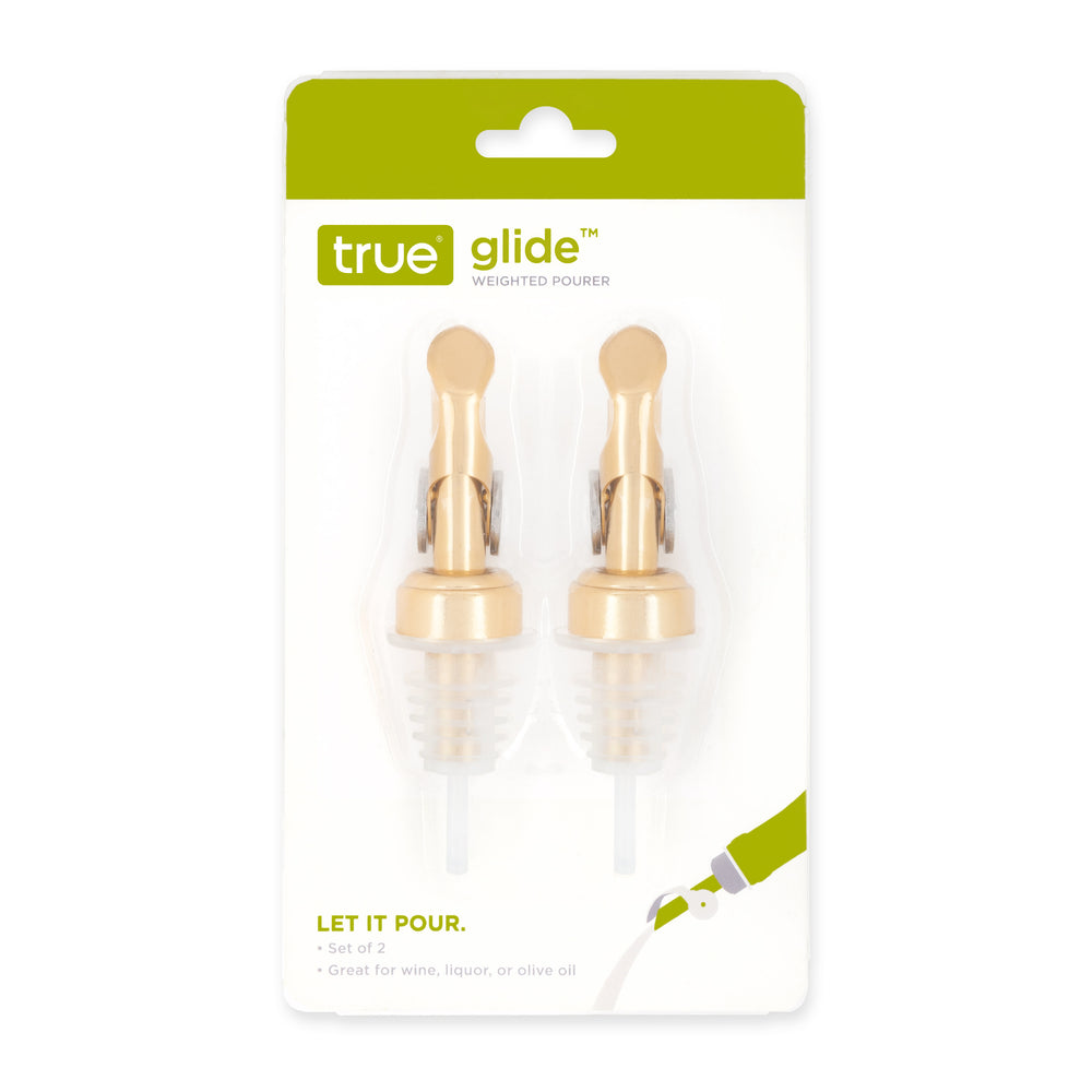 True Glide Weighted Pour Spout in Gold, Set of 2