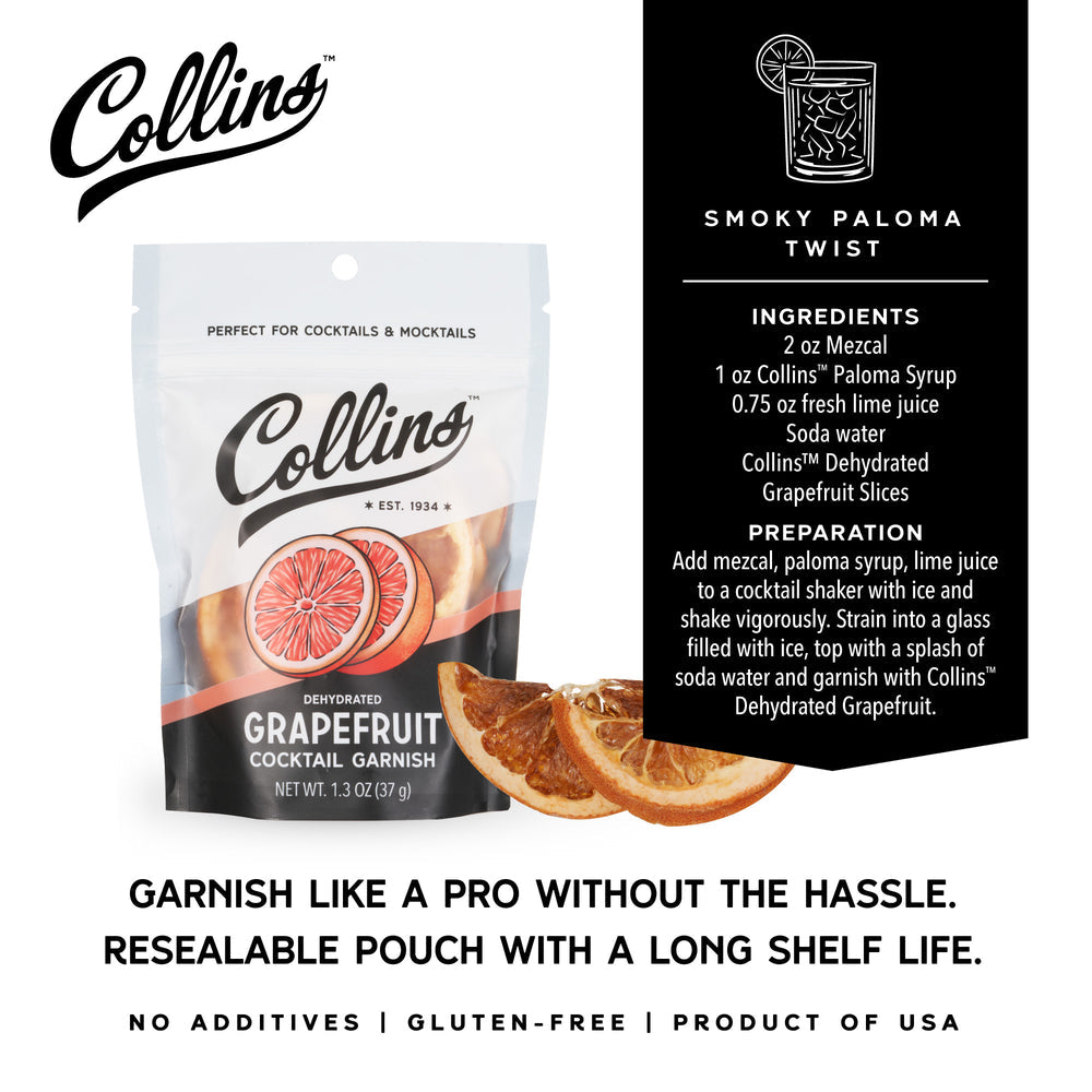 Collins Dehydrated Grapefruit Cocktail Garnish, 1.3 oz