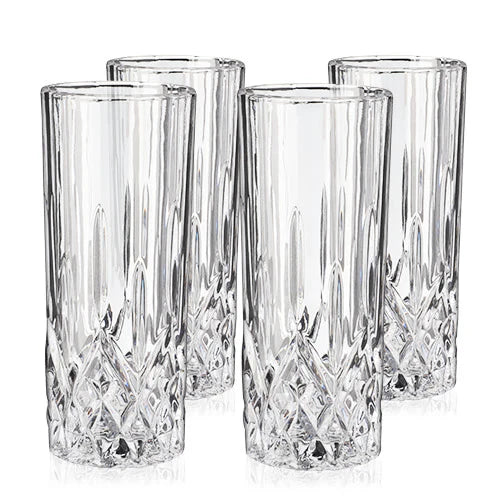 Viski Admiral Crystal Highball Glasses, Set of 4