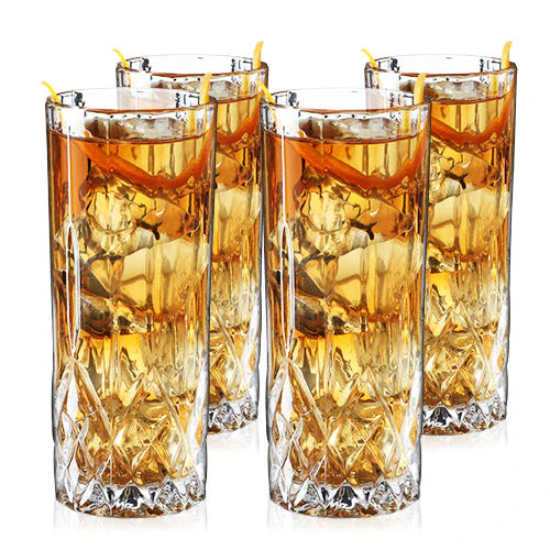 Viski Admiral Crystal Highball Glasses, Set of 4