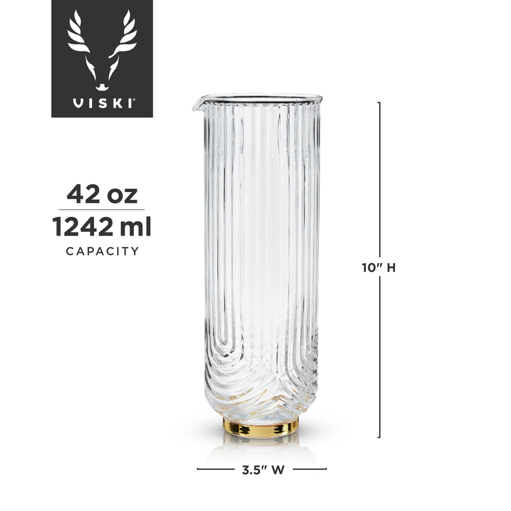 Viski Deco Gatsby Crystal Mixing Glass Carafe