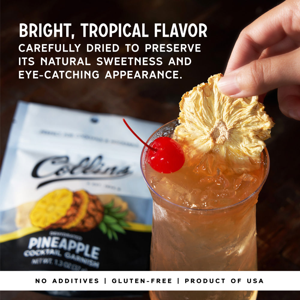 Collins Dehydrated Pineapple Cocktail Garnish, 1.3 oz