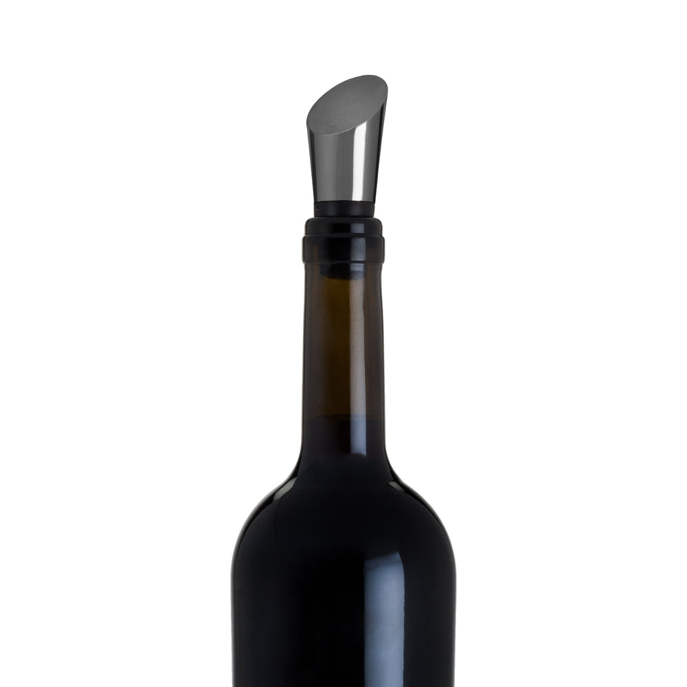 Viski Warren Heavyweight Bottle Stopper in Gunmetal