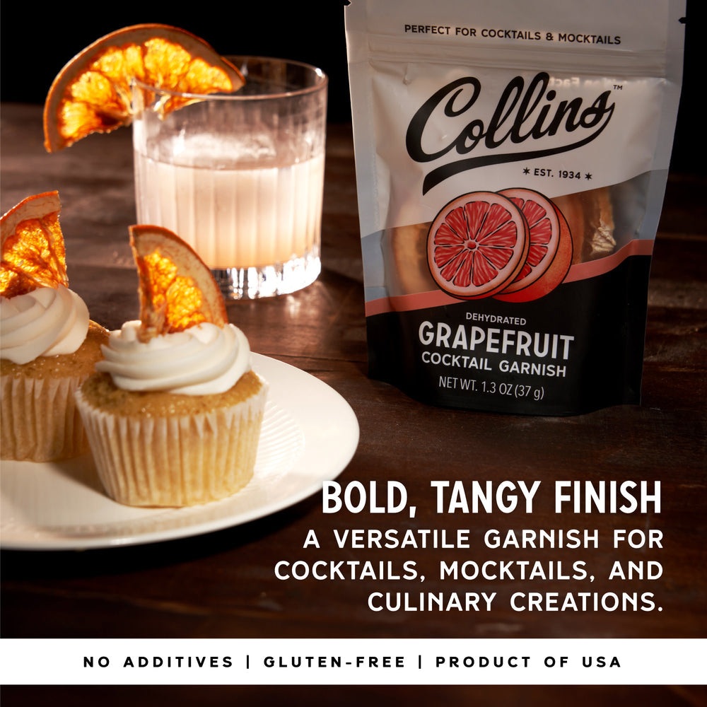 Collins Dehydrated Grapefruit Cocktail Garnish, 1.3 oz