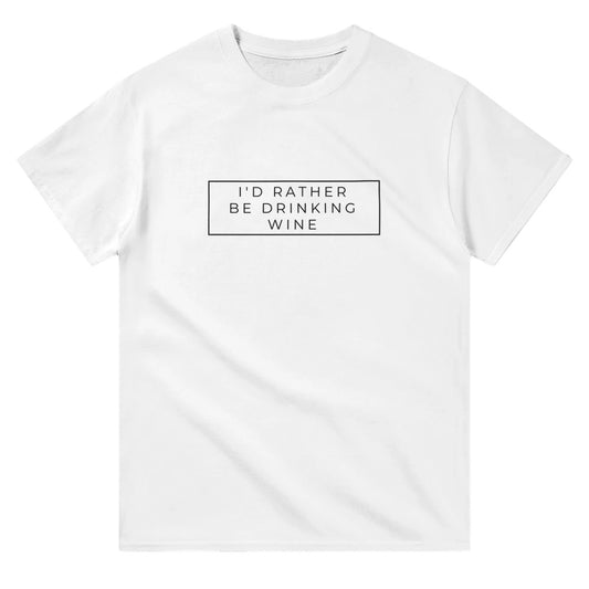 I'd Rather Be Drinking Wine Unisex Crewneck T-shirt image 0