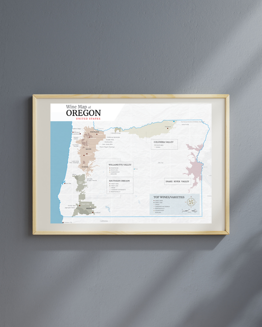 Wine Map of Oregon