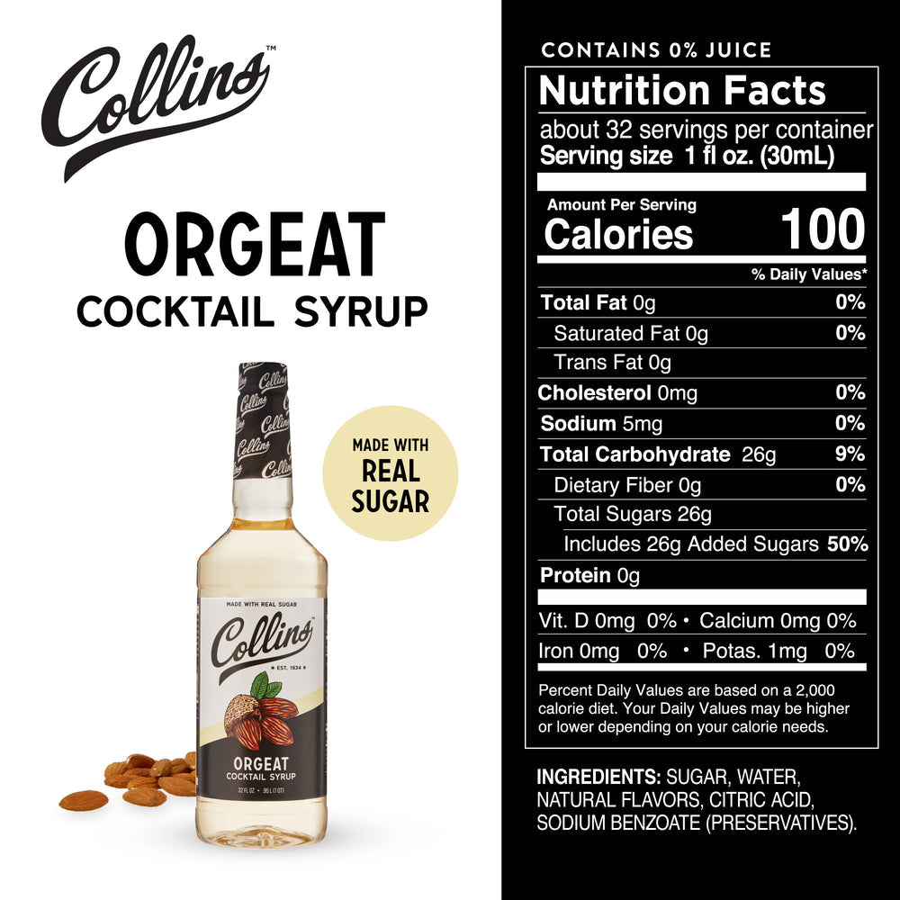 Collins Orgeat Syrup, 32 oz