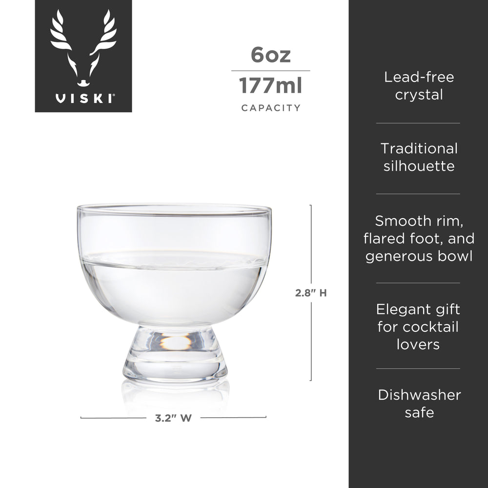 Viski Crystal Mezcal Glasses, Set of 2