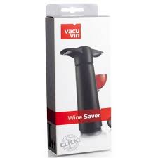 Vacu Vin Wine Saver with Stoppers 3-Piece Set in Black
