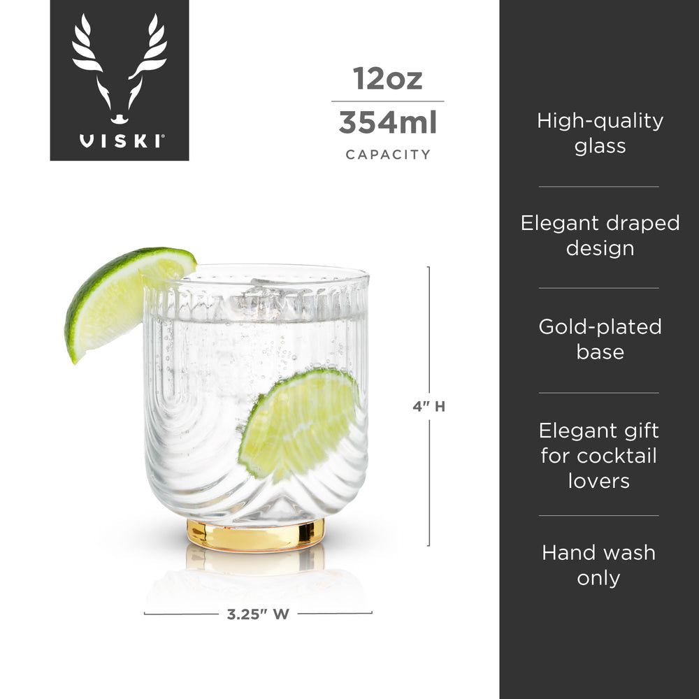 Viski Deco Gatsby Tumblers, Set of 2