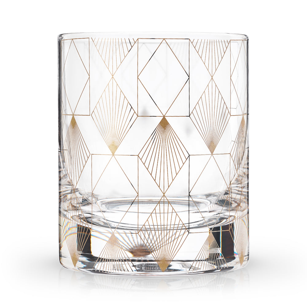 Viski Deco Crystal Tumbler, Bulk