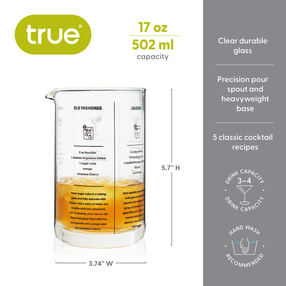 True Recipe Mixing Glass