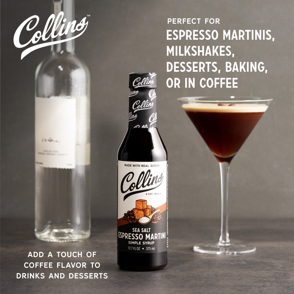 Collins Espresso Martini Simple Syrup, 12.7 oz