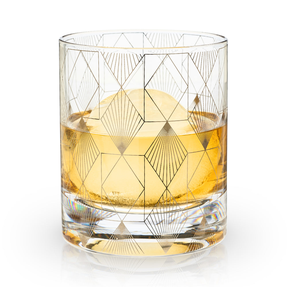 Viski Deco Crystal Tumbler, Bulk