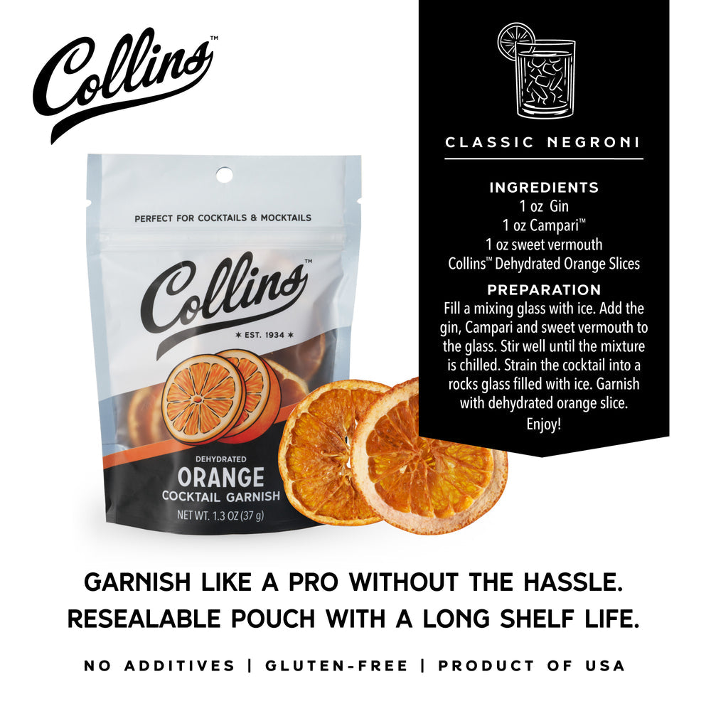 Collins Dehydrated Orange Cocktail Garnish, 1.3 oz
