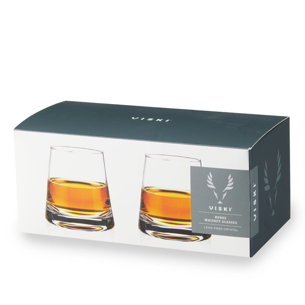 Viski Burke Crystal Whiskey Glasses, Set of 2