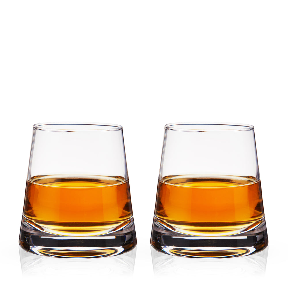 Viski Burke Crystal Whiskey Glasses, Set of 2